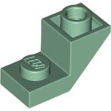 sand green slope inverted 45 2 x 1 with 2 3 cutout