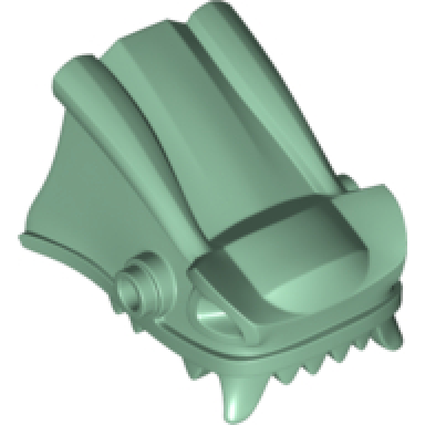 sand green dragon head ninjago jaw upper snout with fangs and 2 studs