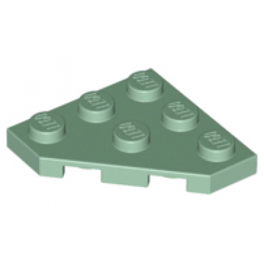 sand green wedge plate 3 x 3 cut corner