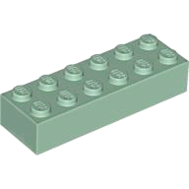 sand green brick 2 x 6