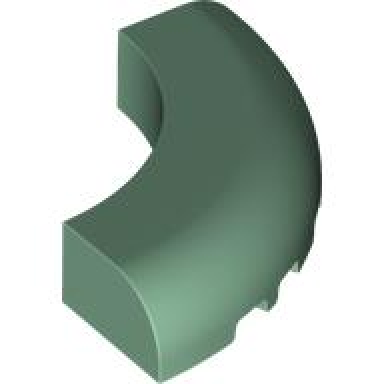 sand green brick round corner 5 x 5 without studs