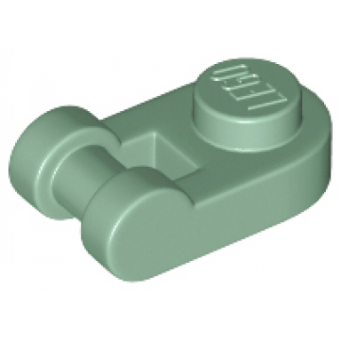 sand green plate round 1 x 1 with bar handle