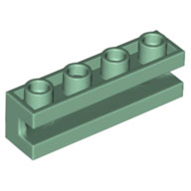 sand green brick modified 1 x 4 with channel