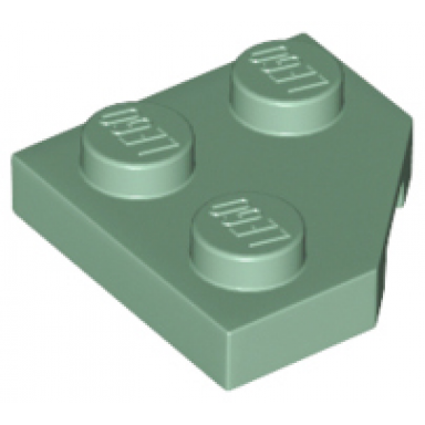 sand green wedge plate 2 x 2 cut corner