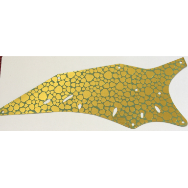 sand green cloth wing triangle 27 1 2 x 11 left with gold scales pattern