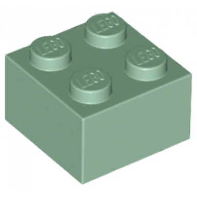 sand green brick 2 x 2