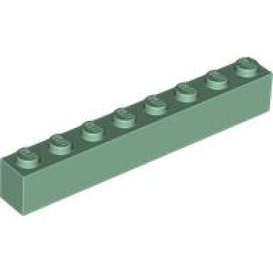 sand green brick 1 x 8