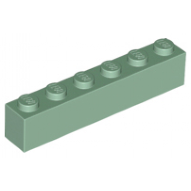 sand green brick 1 x 6