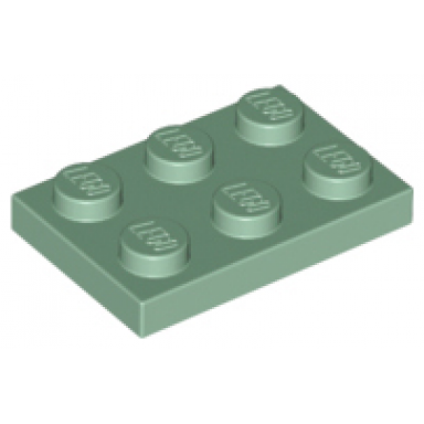 sand green plate 2 x 3