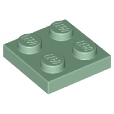 sand green plate 2 x 2