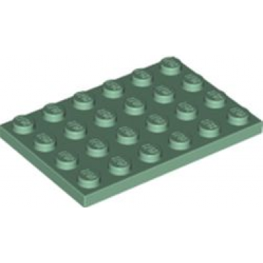 sand green plate 4 x 6