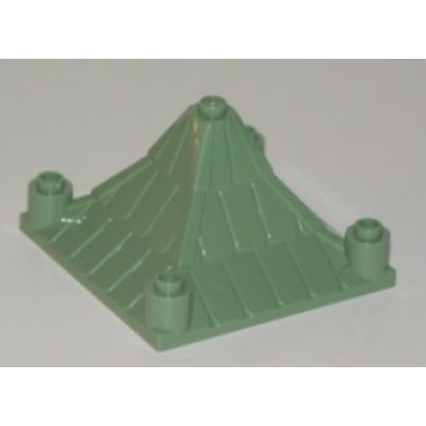 sand green roof piece 6 x 6 x 3 peaked