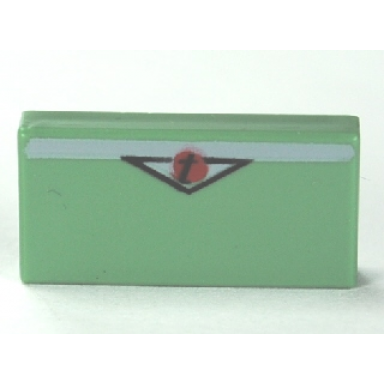 sand green tile 1 x 2 with triangle and t pattern petrov trunkov