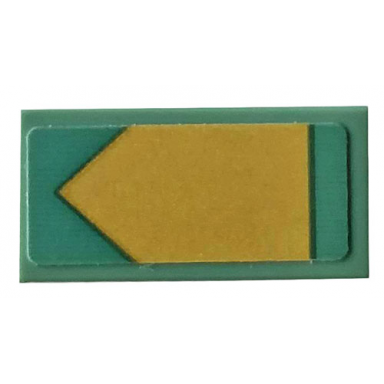 sand green tile 1 x 2 with gold arrow on sand green background pattern sticker - set 70612