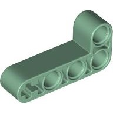 sand green technic liftarm modified bent thick l-shape 2 x 4