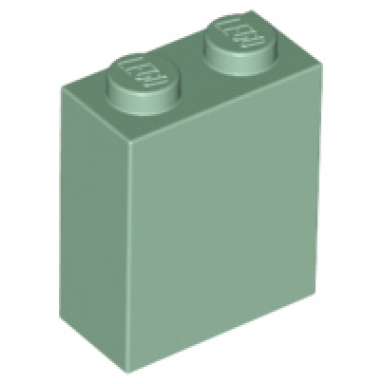 sand green brick 1 x 2 x 2 with inside stud holder