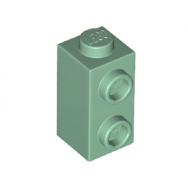 sand green brick modified 1 x 1 x 1 2 3 with studs on side