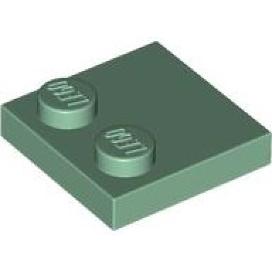 sand green tile modified 2 x 2 with studs on edge