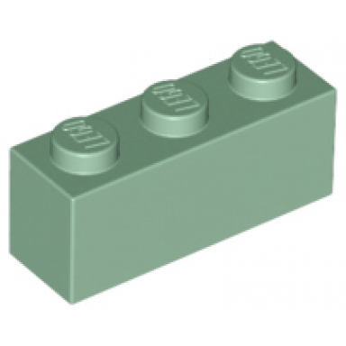sand green brick 1 x 3