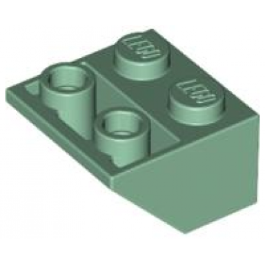 sand green slope inverted 45 2 x 2 with flat bottom pin