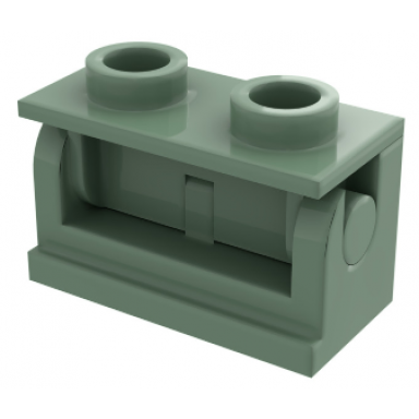 sand green hinge brick 1 x 2 with same color top plate 3937 3938