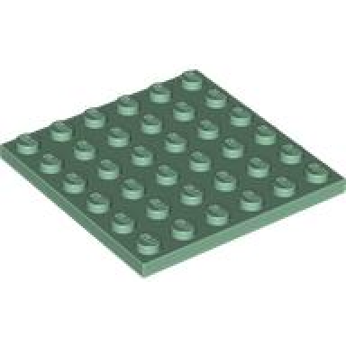sand green plate 6 x 6