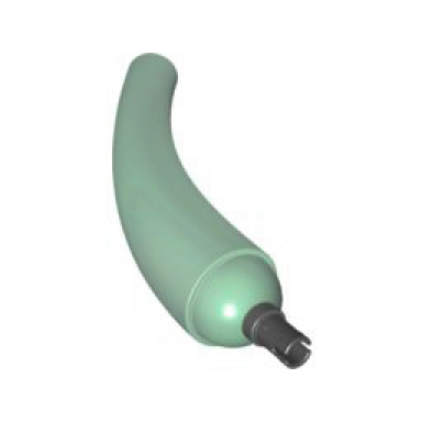 sand green dinosaur tail neck base section with black technic pin