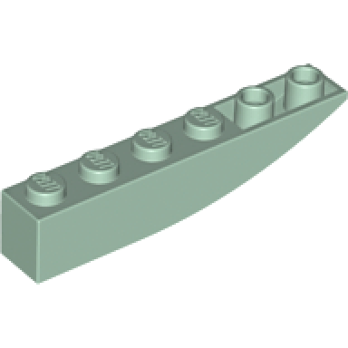 sand green slope curved 6 x 1 inverted