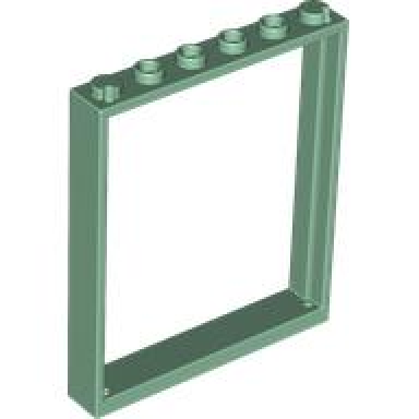 sand green window 1 x 6 x 6 flat front