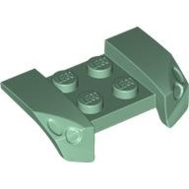 sand green vehicle mudguard 2 x 4 with headlights overhang