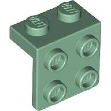 sand green bracket 1 x 2 - 2 x 2