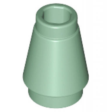sand green cone 1 x 1 with top groove