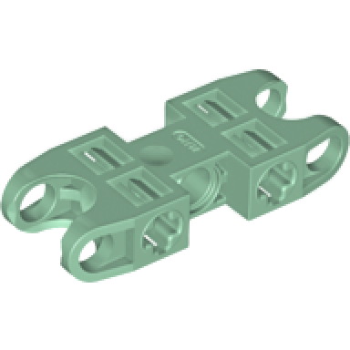 sand green technic axle and pin connector 2 x 5 with 2 ball joint sockets open sides
