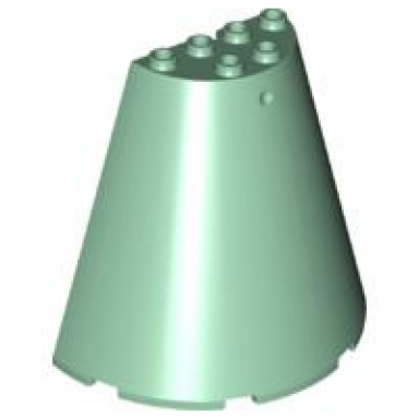 sand green cone half 8 x 4 x 6