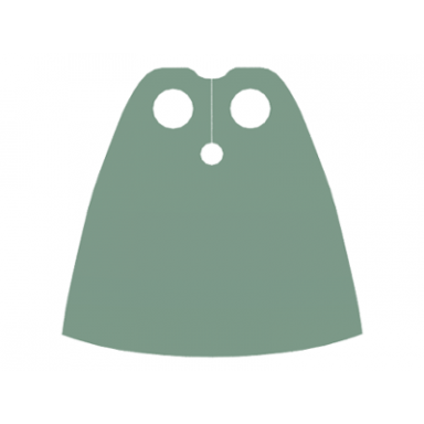 sand green minifigure cape cloth standard - traditional starched fabric - 4.0cm height