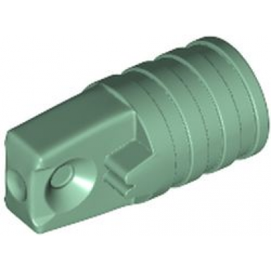 sand green hinge cylinder 1 x 2 locking with 1 finger and axle hole on ends without slots