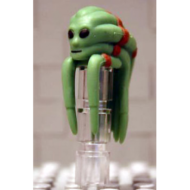sand green minifigure head modified sw nautolan pattern kit fisto