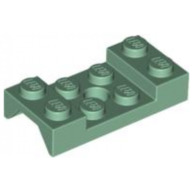 sand green vehicle mudguard 2 x 4 with arch studded with hole