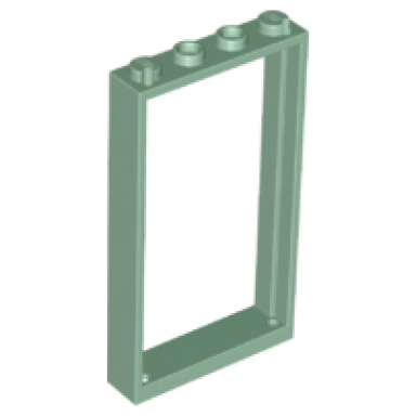 sand green door frame 1 x 4 x 6 with 2 holes on top and bottom