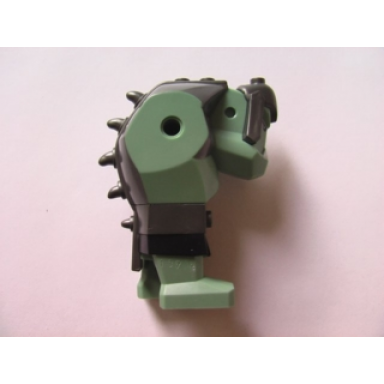 sand green body giant fantasy era troll with pearl dark gray armor pattern