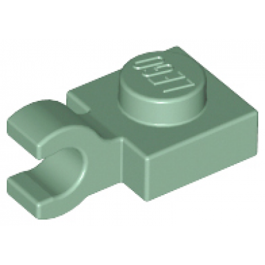 sand green plate modified 1 x 1 with open o clip horizontal grip