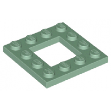 sand green plate modified 4 x 4 with 2 x 2 open center