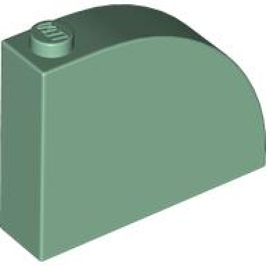 sand green slope curved 4 x 1 x 2 2 3 with stud