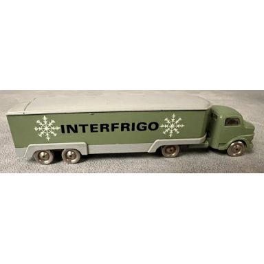 sand green ho scale mercedes refrigerated truck interfrigo twin axle