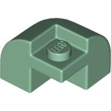 sand green slope curved 2 x 2 x 1 1 3 corner round with recessed stud