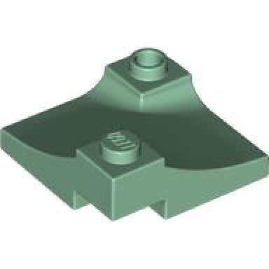 sand green arch 3 x 3 inverted corner with raised hollow stud