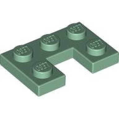 sand green plate modified 2 x 3 with 1 x 1 cutout