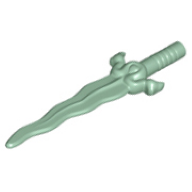 sand green minifigure weapon sword curved blade and elaborate hilt