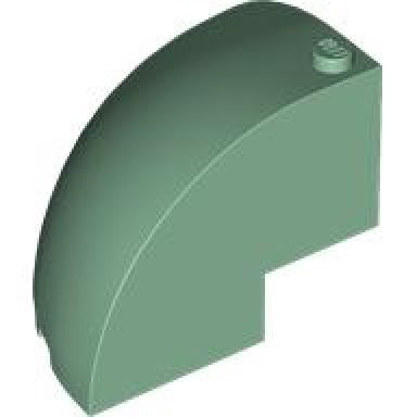 sand green brick round corner 5 x 5 x 3 1 3 dome top