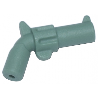 sand green minifigure weapon gun pistol revolver - large barrel and hollow handle
